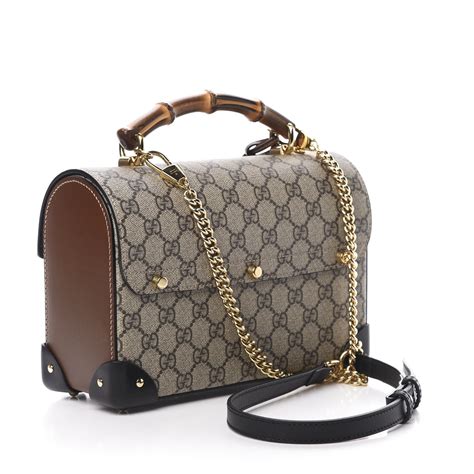 gucci gg supreme monogram small padlock shoulder bag black|gucci neo vintage bag.